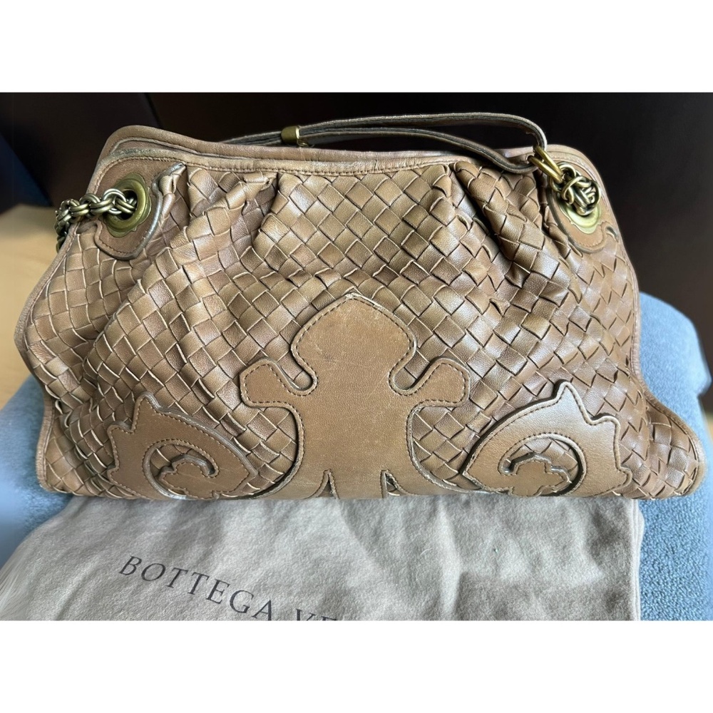 Bottega Veneta Vintage Intrecciato Leather Shoulder Bag